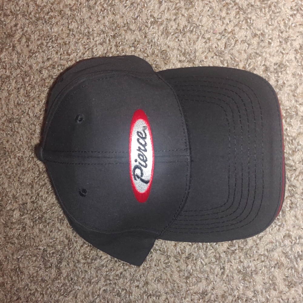 Pierce Manufacturing Black Adjustable Baseball Strapback Cap Hat